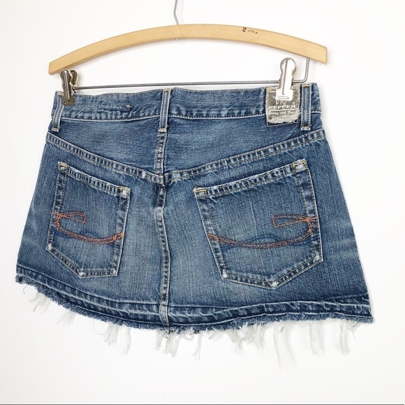 CHIP & pepper ultra distressed button fly mini denim skirt - Picture 2 of 12